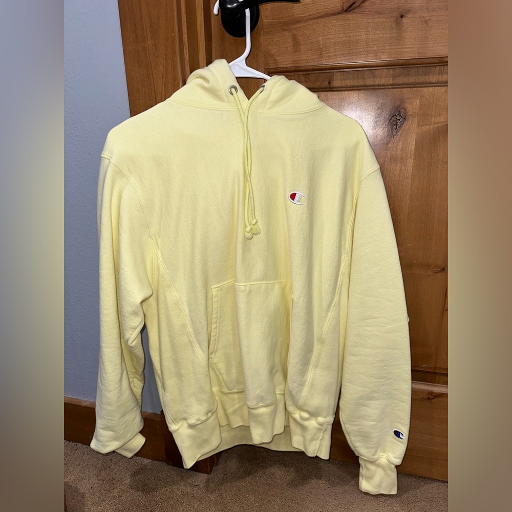 yellow champion sweatshirt
